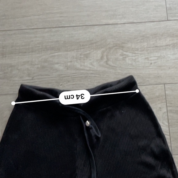 Zara, Black Ribbed Two-Piece Set Black, Top, Size:M, Pants:size:S - Picture 9 of 12